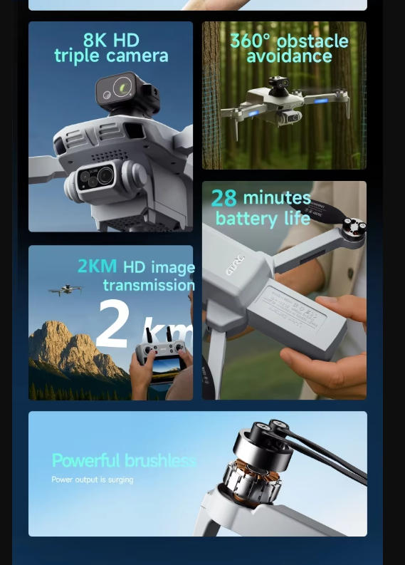 Drone Controller Screen - Dron con Pantalla GPS Grande, Dron