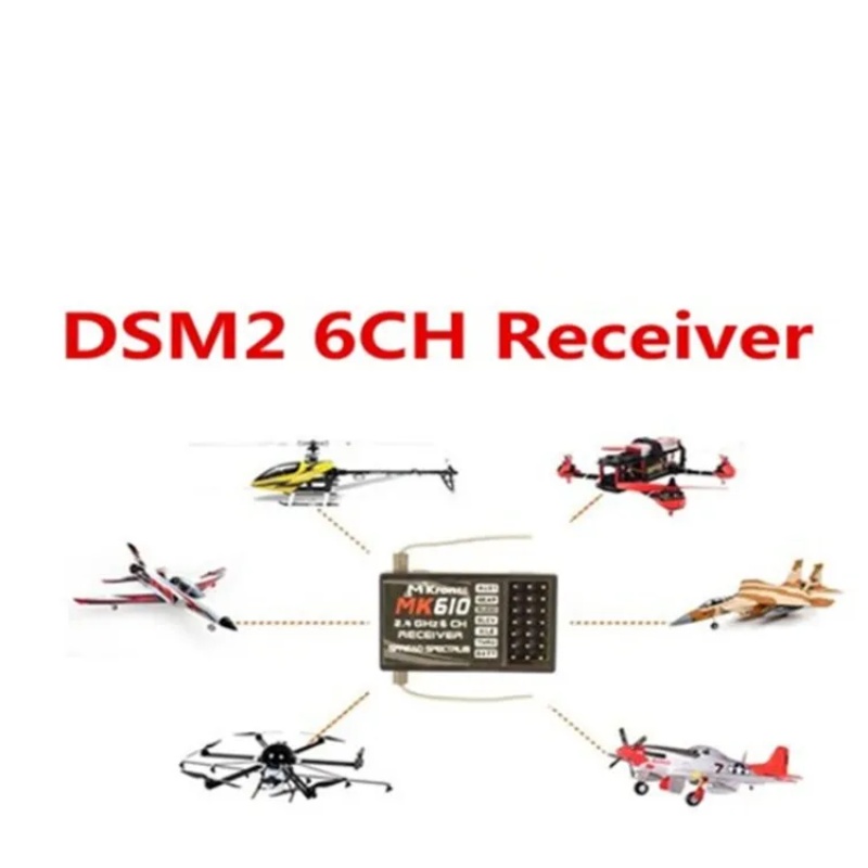 Receptor DSM2 MK610 AR6100 2,4 - Drone Battery Adapter reseña y precio